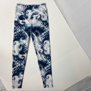 Kyodan Athletic Leggings Tie Dye High Waisted Blue